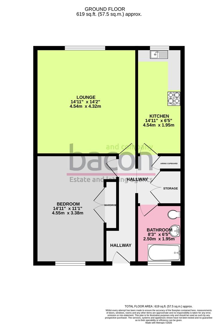 Floor Plan | Apartment | Old Coach House, Belsize Close, Worthing, West Sussex, BN11 4RF | Sold - Subject to Contract